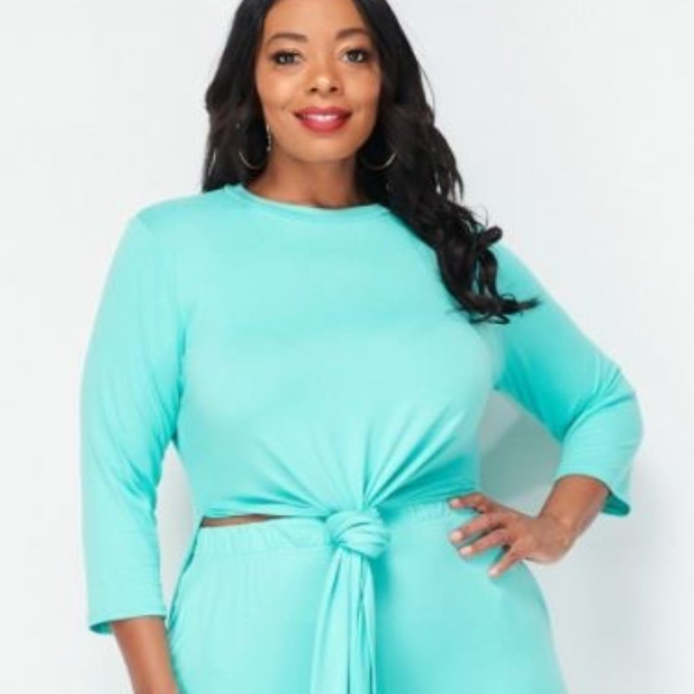 2 piece set - aqua